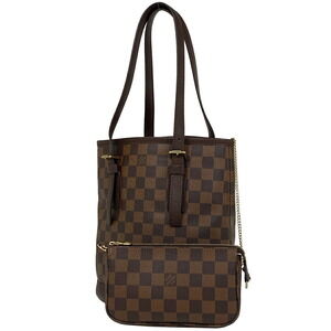 Louis Vuitton Mare Handbag Bucket Shoulder Bag Tote Damier Brown